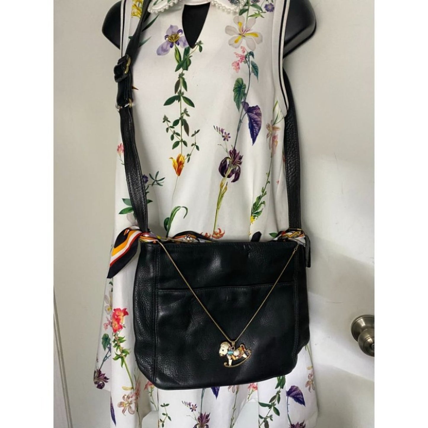 Coach Black Crossbody Bag Customized with Applique