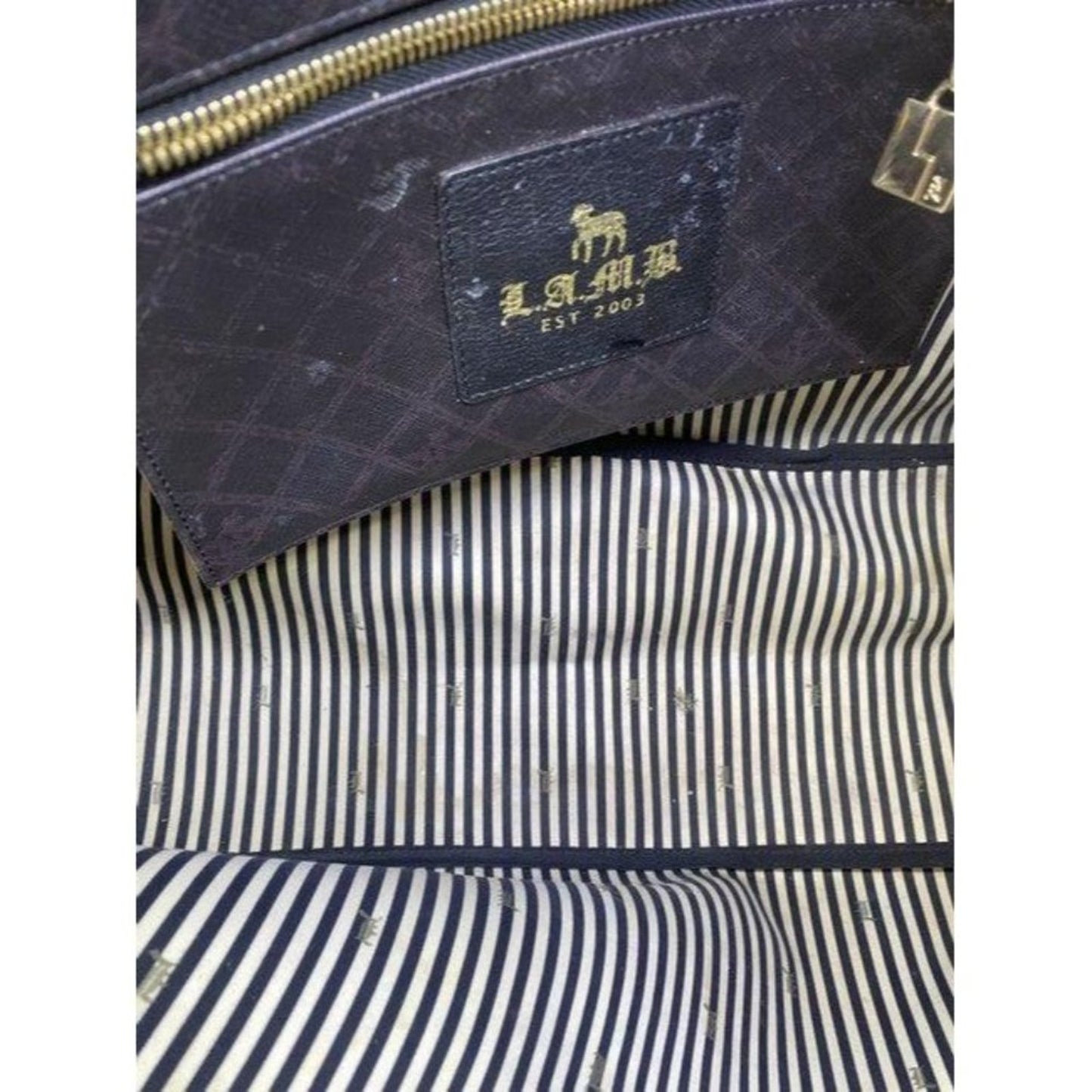 lamb shopping xl l black tan coated canvas tote
