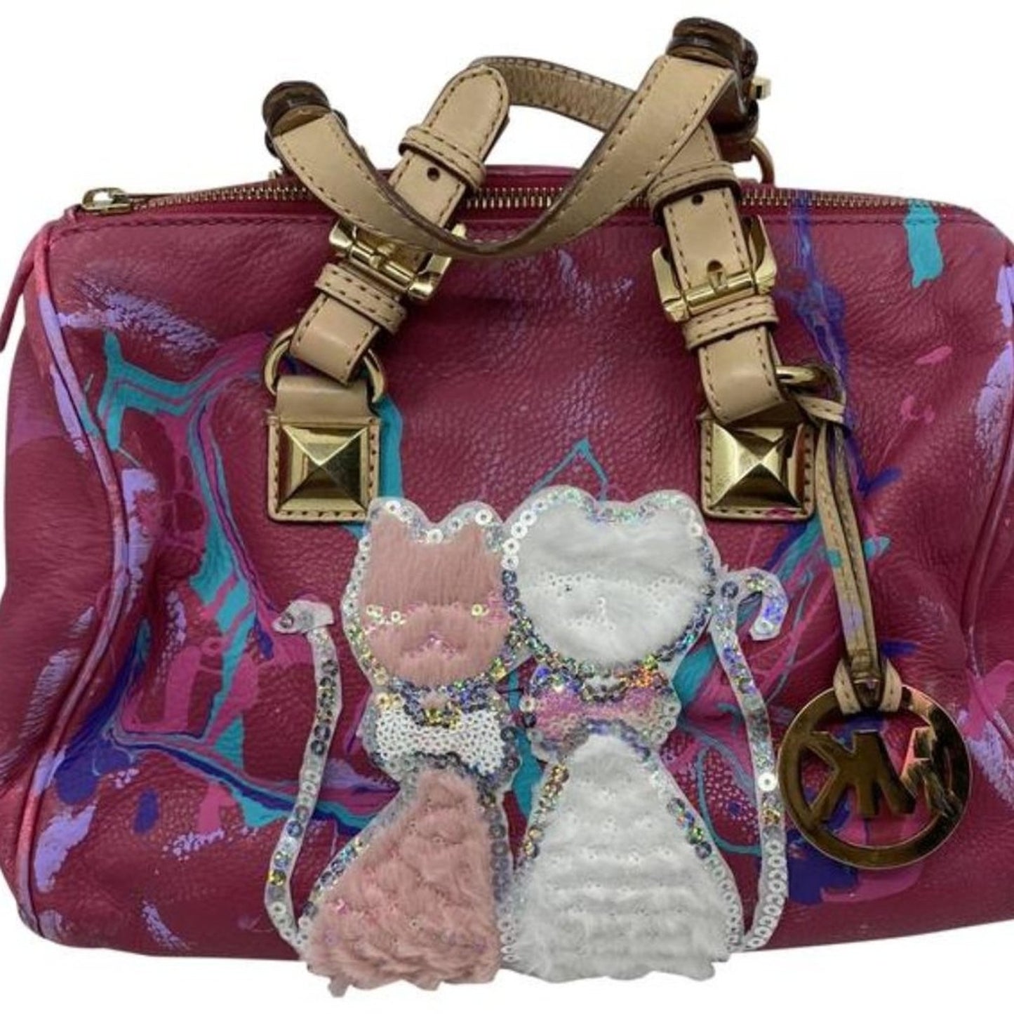 Michael Kors Customized w/ Cats Patch and Graffiti