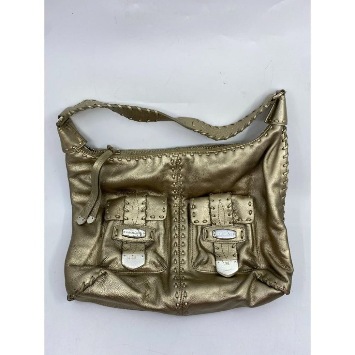 Michael Kors Lamb Leather Gold Shoulder Hand Bag