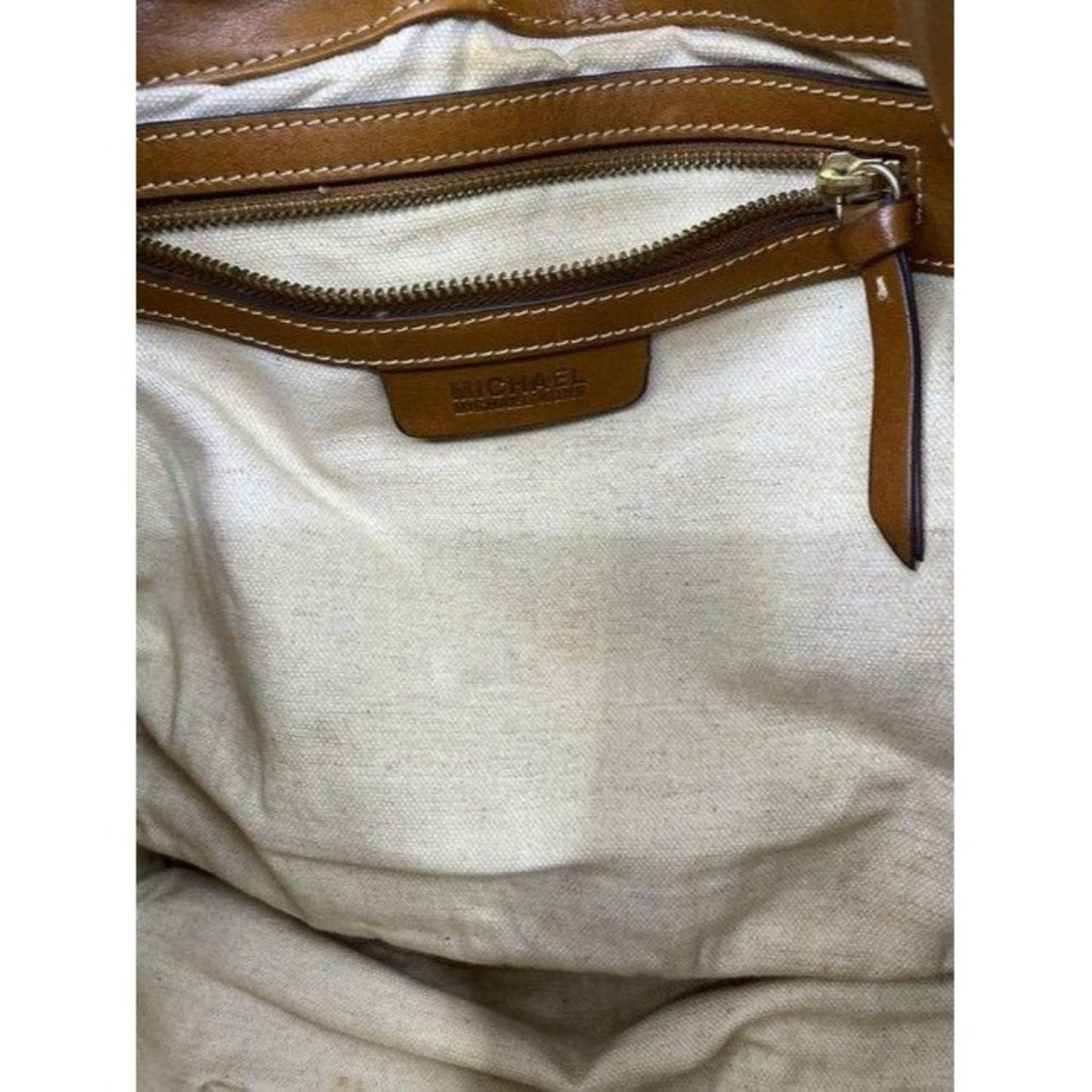 michael kors in need of tlc brown wicker shoulder