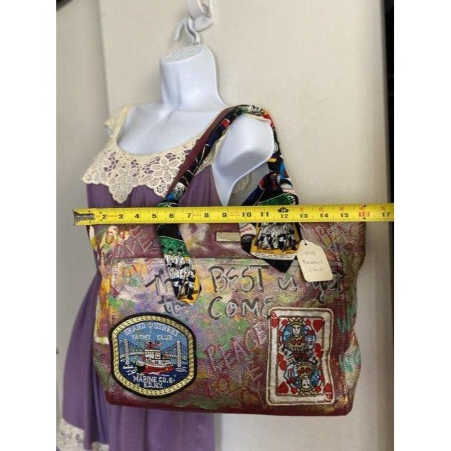 kate spade xl customized artwork and applique mult