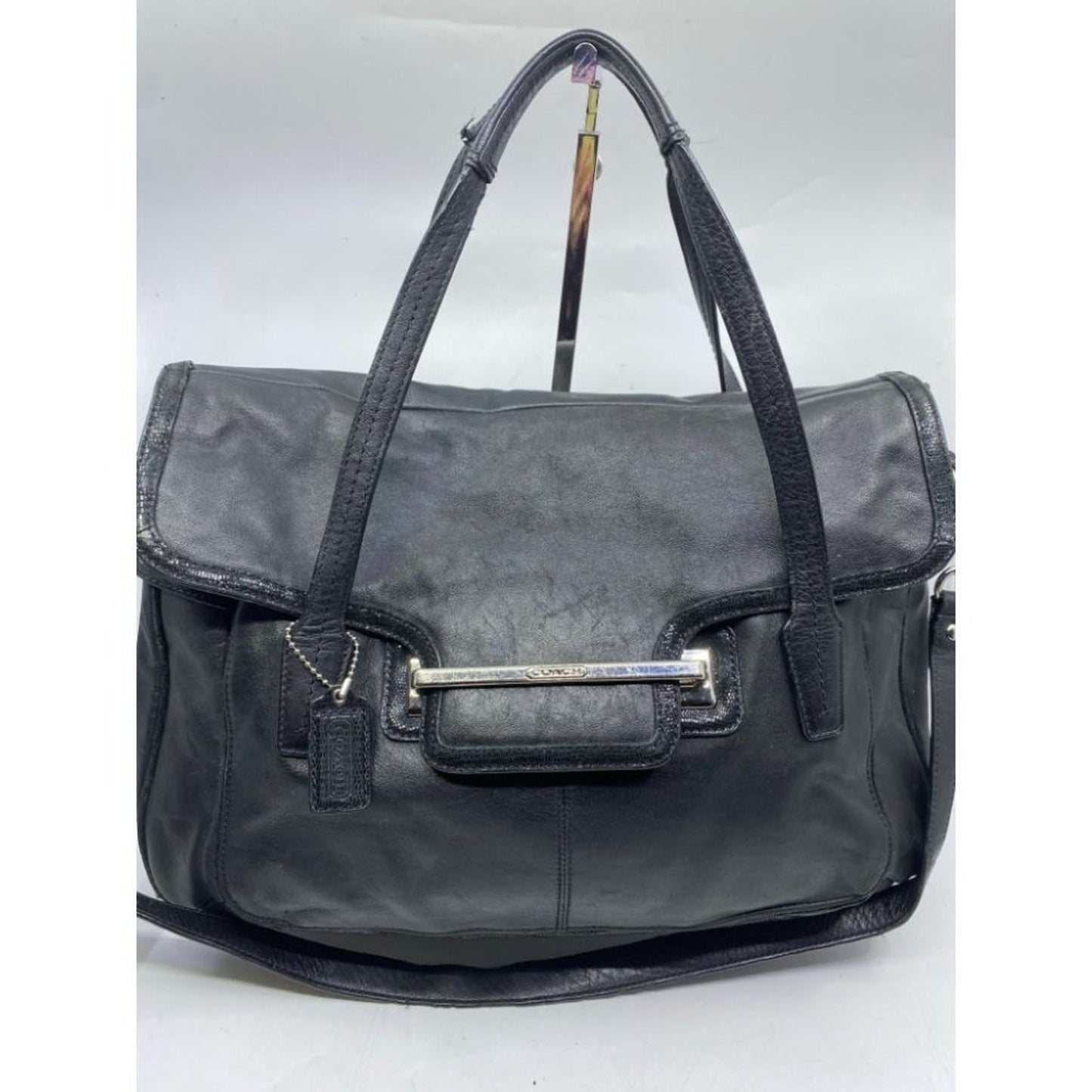COACH Medium/ Large Leather Black Shoulder Bag