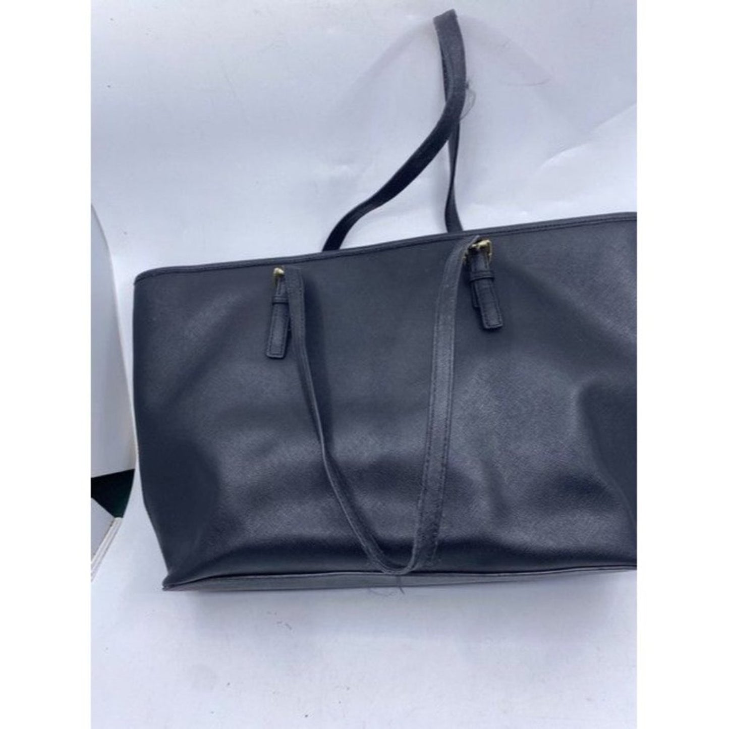 Michael Kors Jet Set Large Travel Top Zip Device Black Saffiano Leather …
