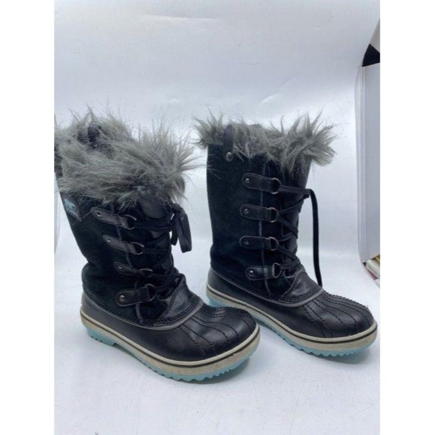 sorel blackblue lace up blackblue winterrain boots