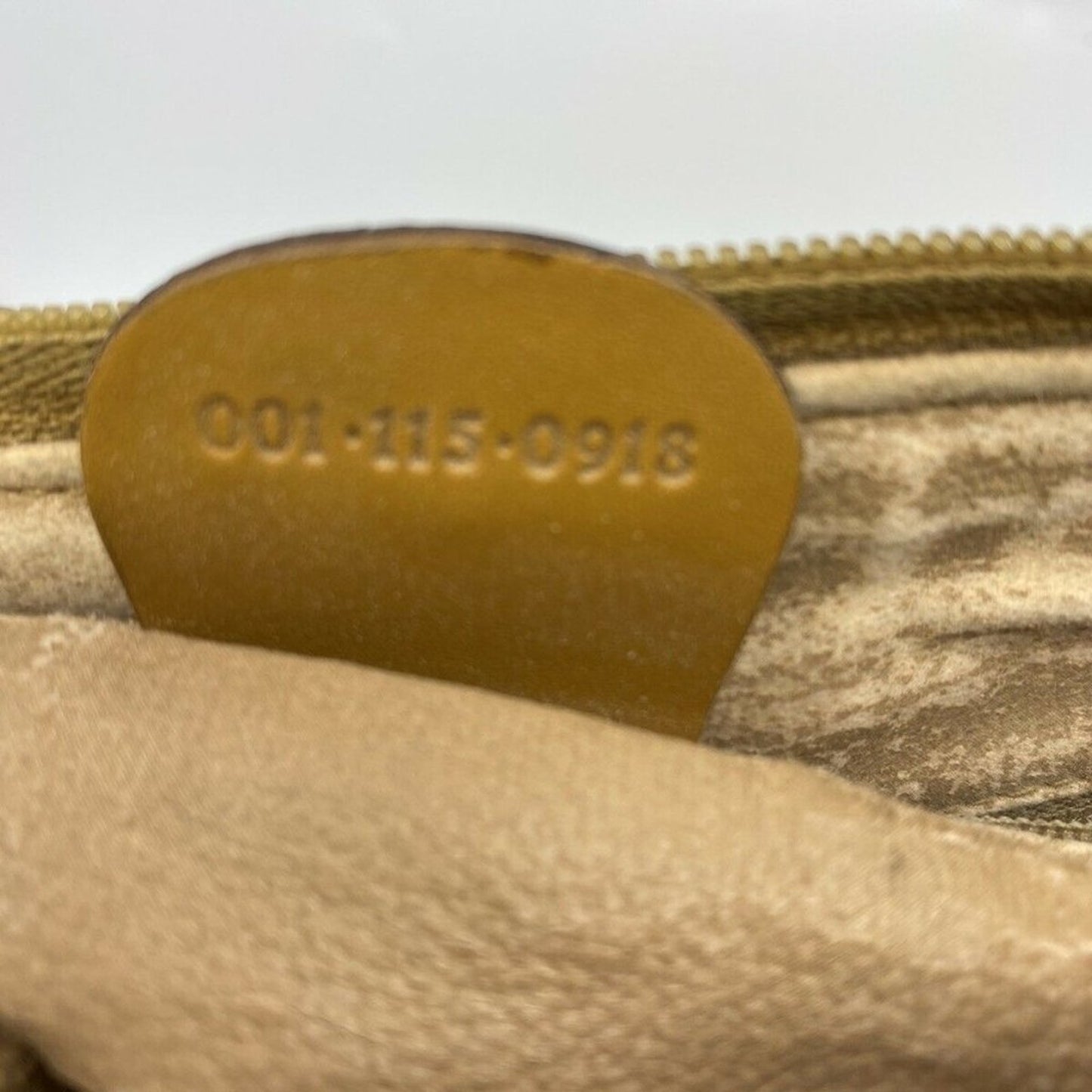 GUCCI Vintage Beige Coated Canvas/ Leather Crossbo