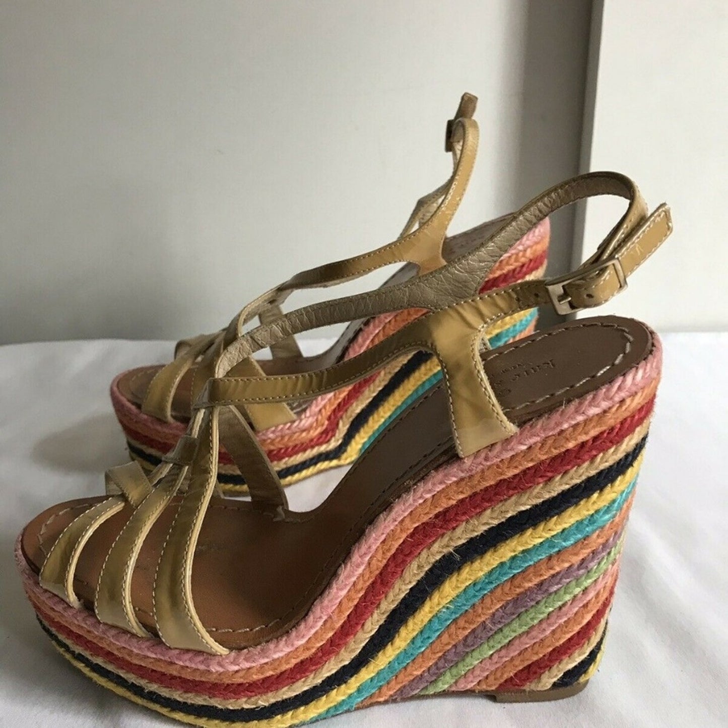 KATE SPADE Calf Hair Animal Leopard Print Peep toe