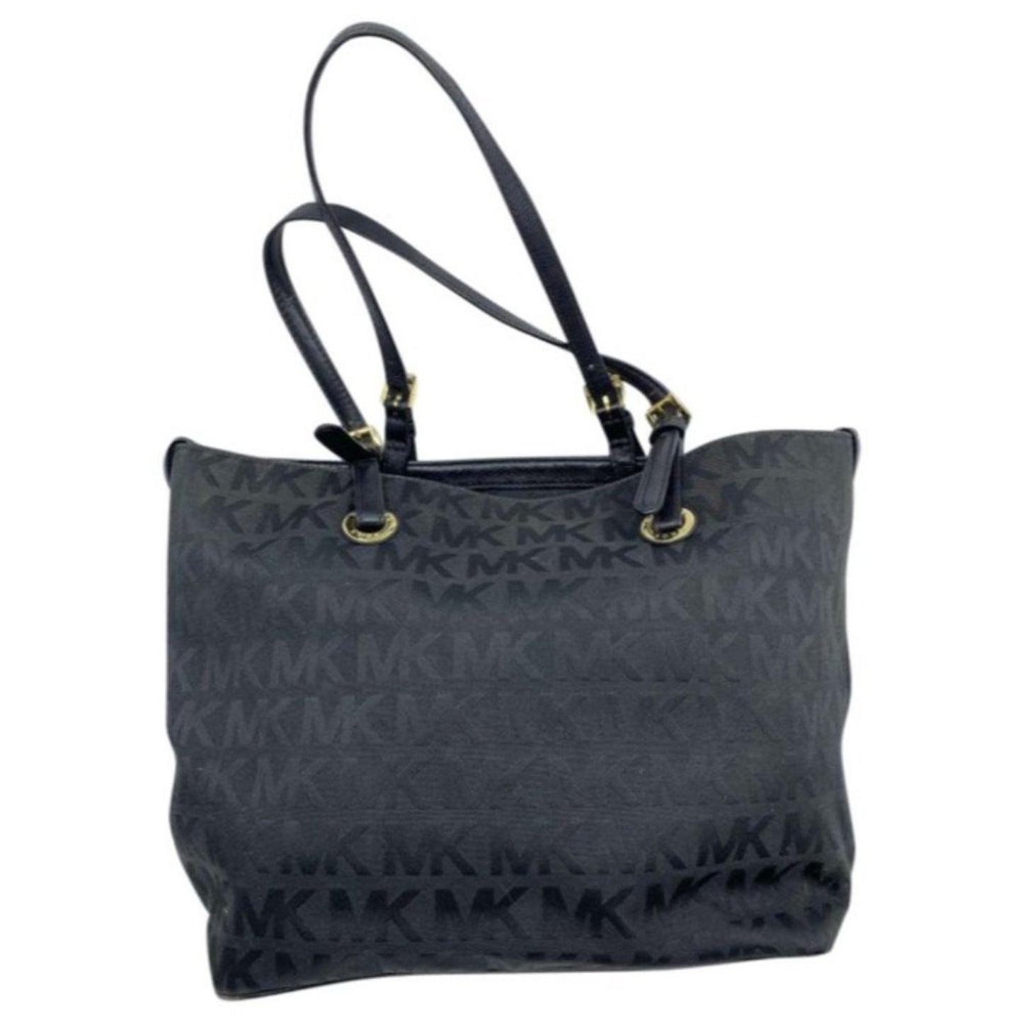 Michael Kors All Over Logo Black Fabric Tote Bag