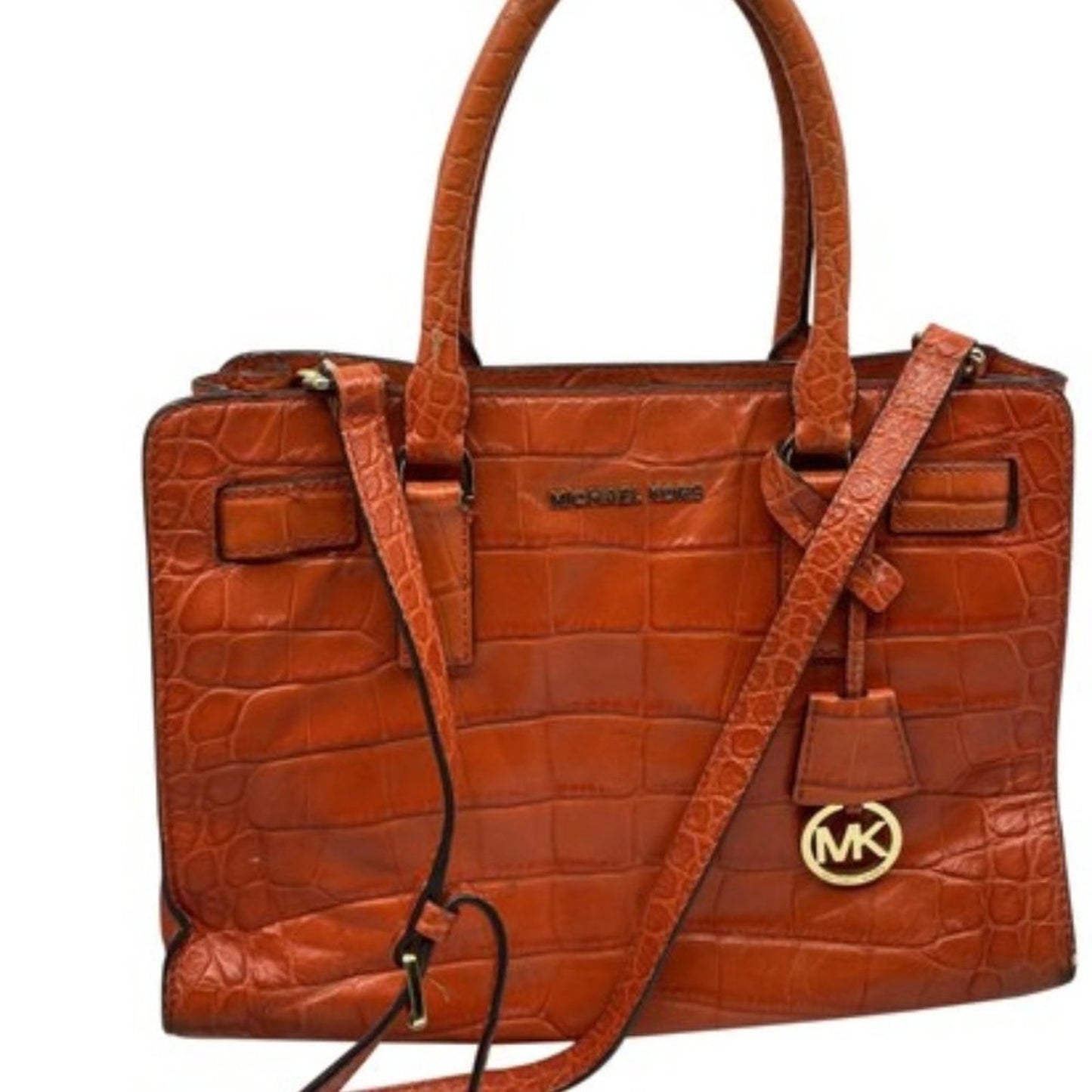 Michael Kors L Orange Leather Crossbody/Handbag
