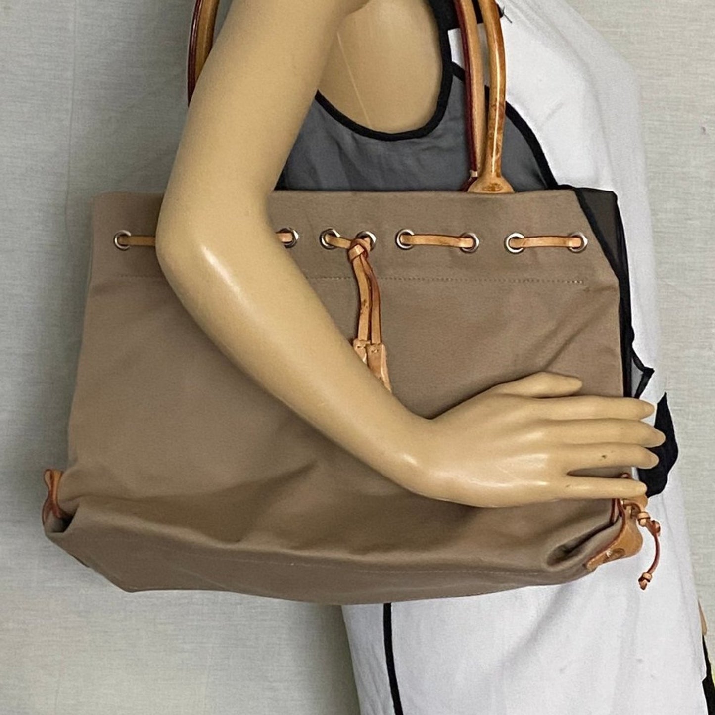 Dooney & Bourke XL Size Tan Nylon Shoulder Bag