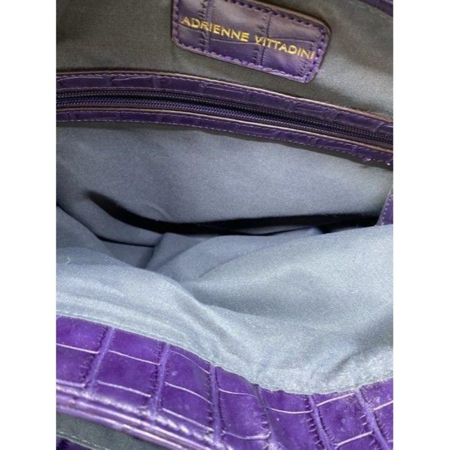 adrienne vittadini crossbody w w stra purple leath