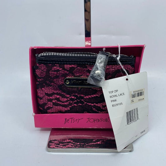 Betsey Johnson Black Pink Leather Wallet