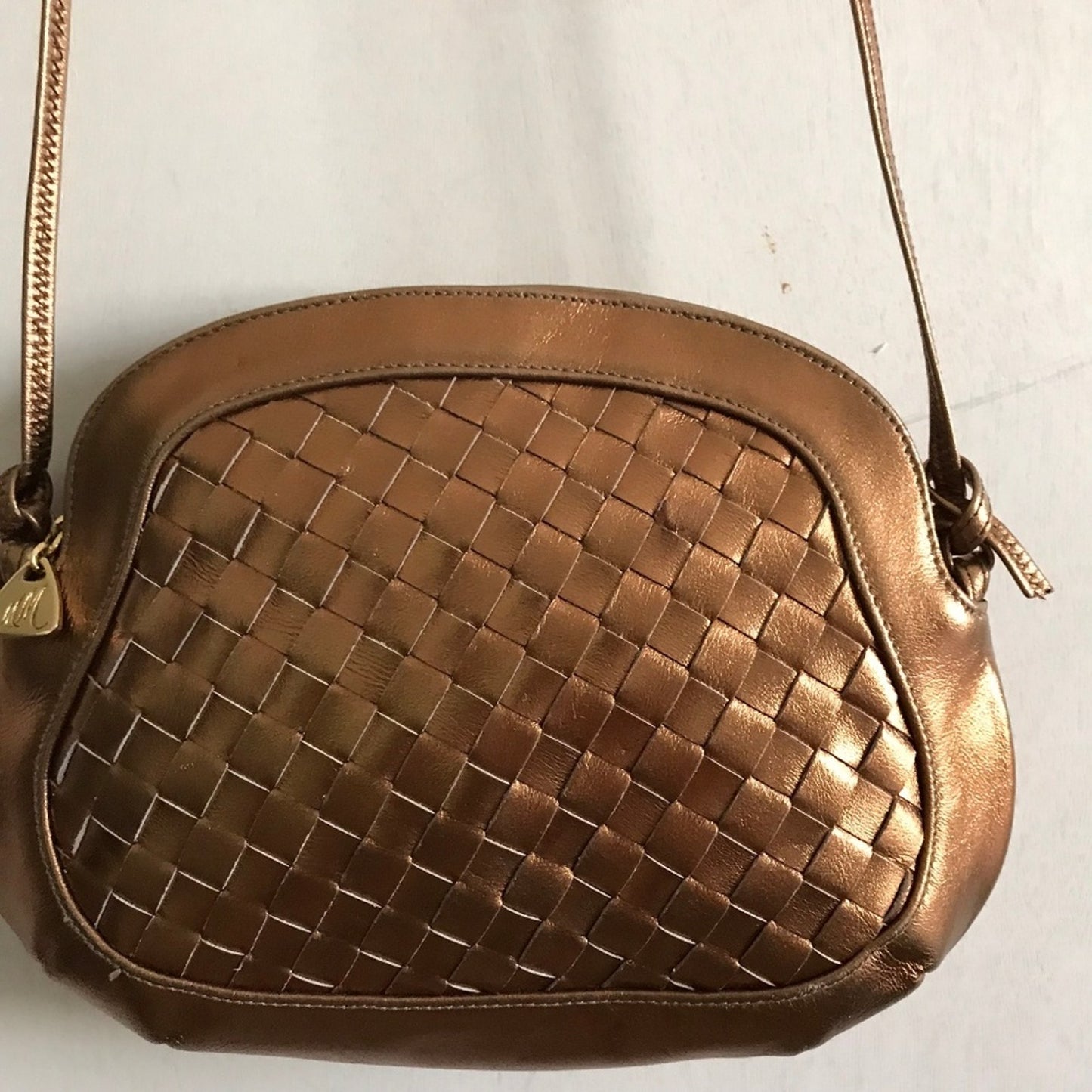 Mr. Jay Vintage leather weave crossbody