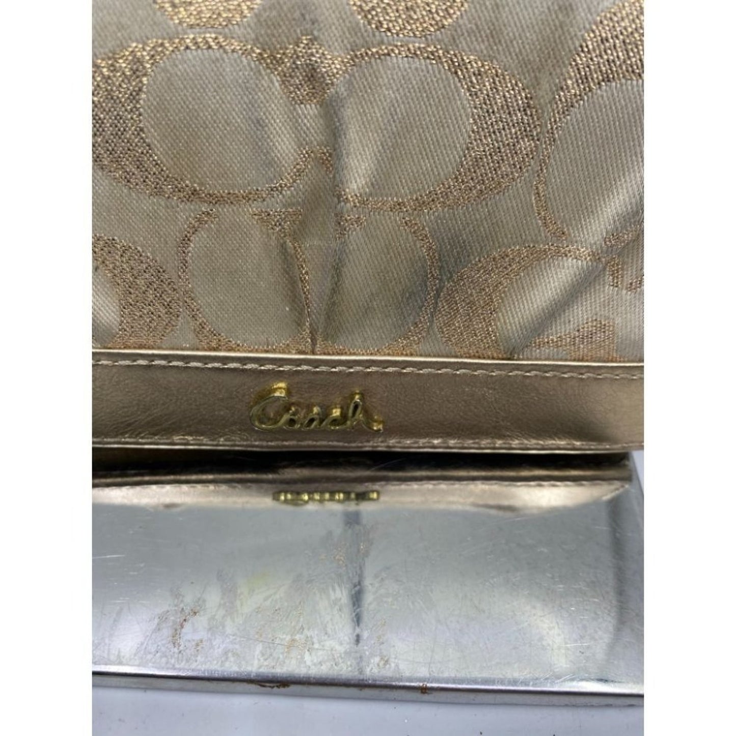 Coach Women's Gold Tan Wallet