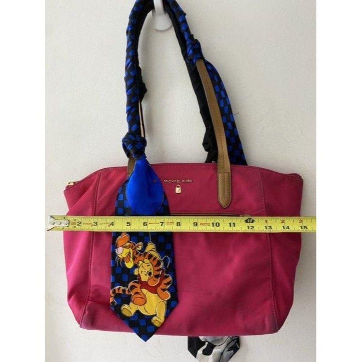 michael kors w customized w tie sash pink blue tot