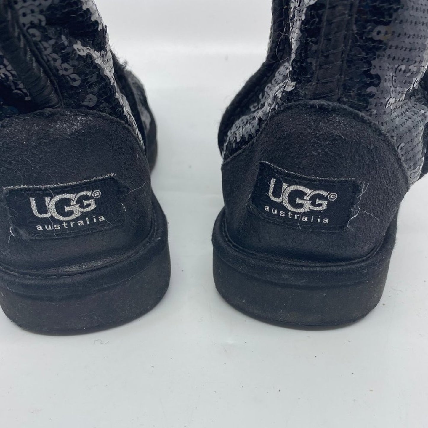 Fashion UGG Shiny Black Special Boots Size: US 7