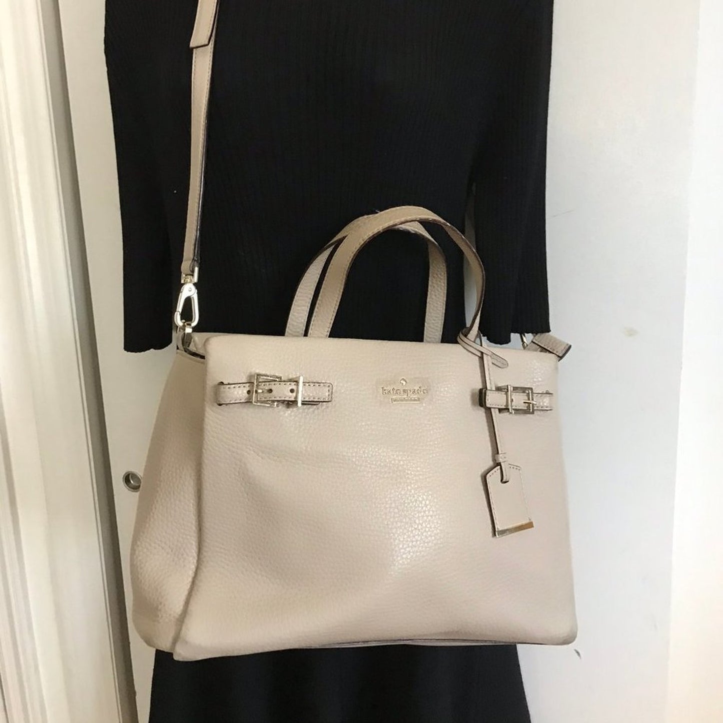 Kate Spade Tan Grain Leather Shoulder Bag