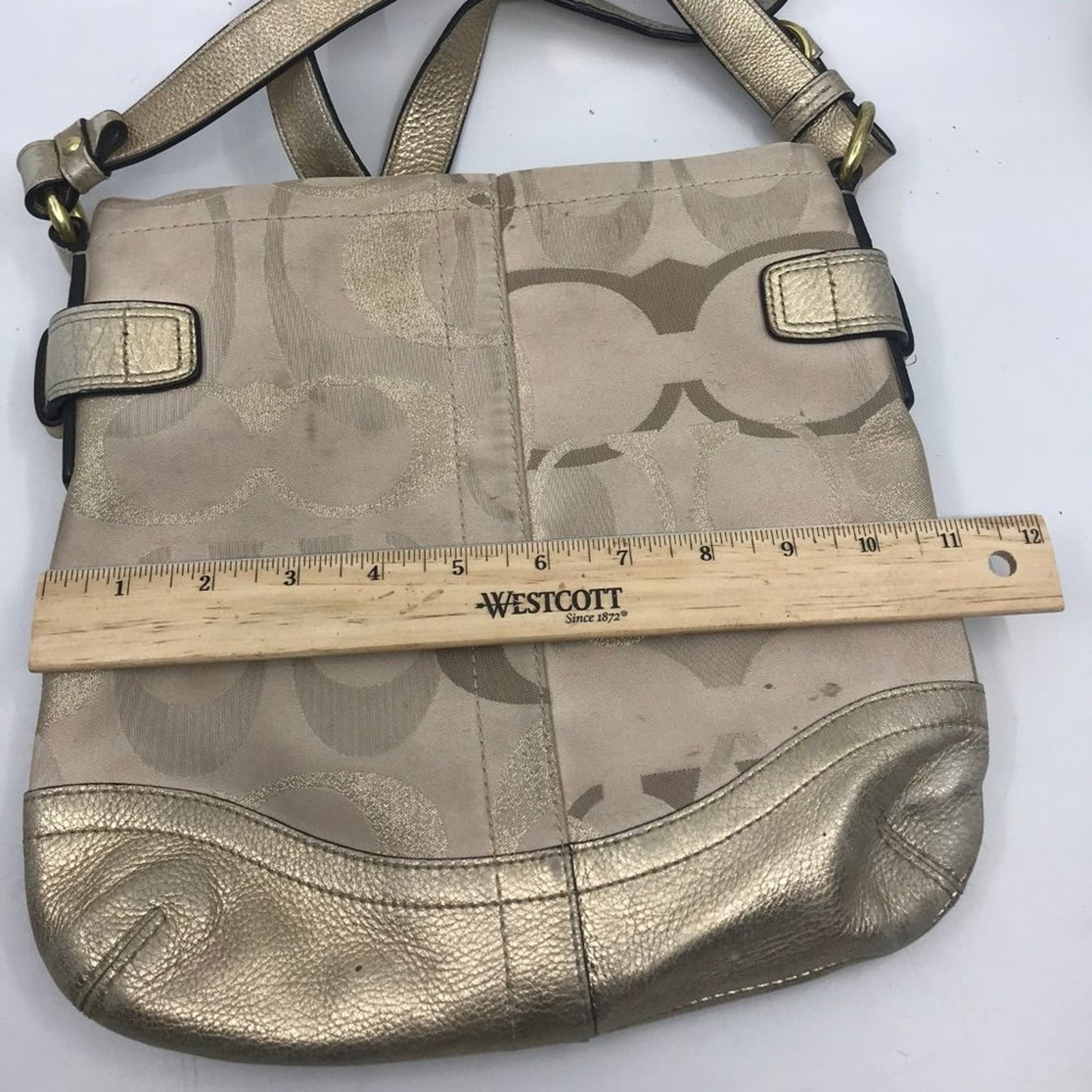 COACH Customized Tan Fabric Crossbody Bag
