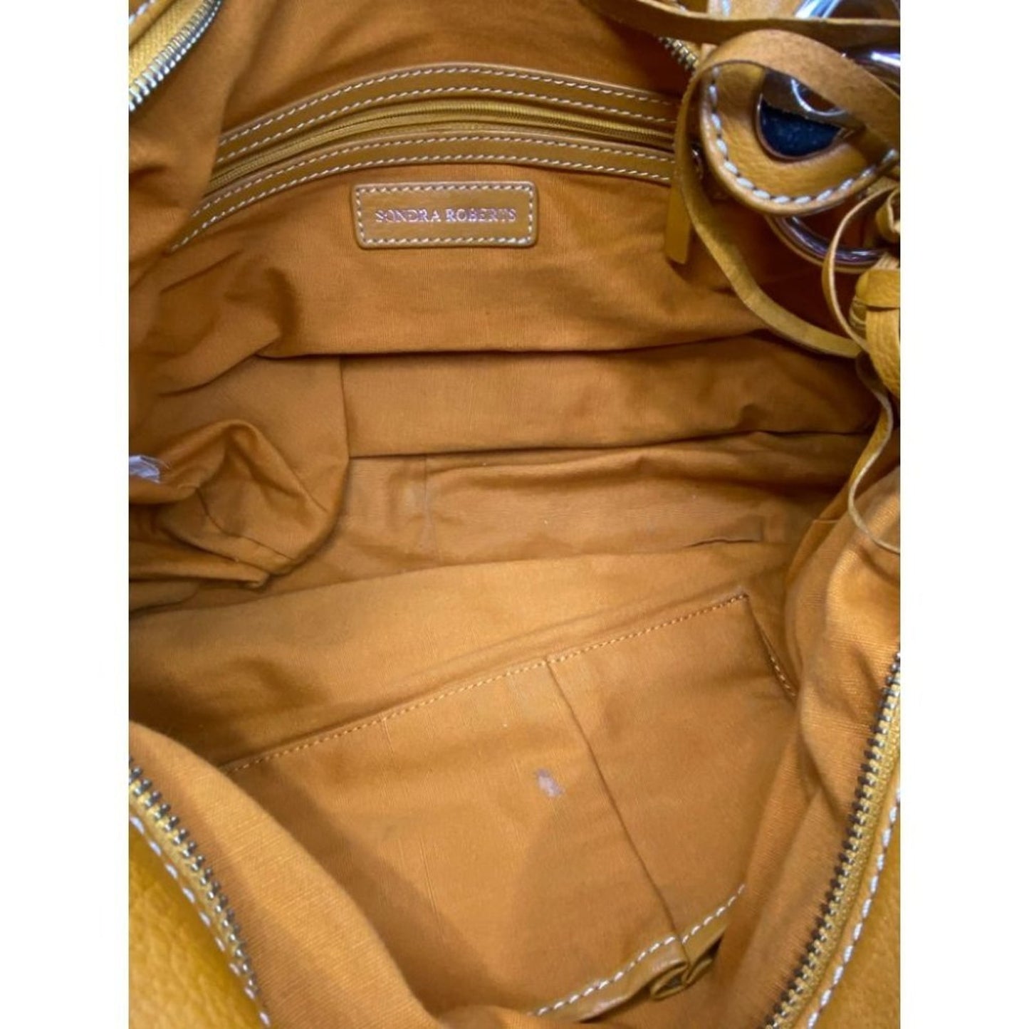 Sondra Roberts Orange Leather Shoulder/ Handbag