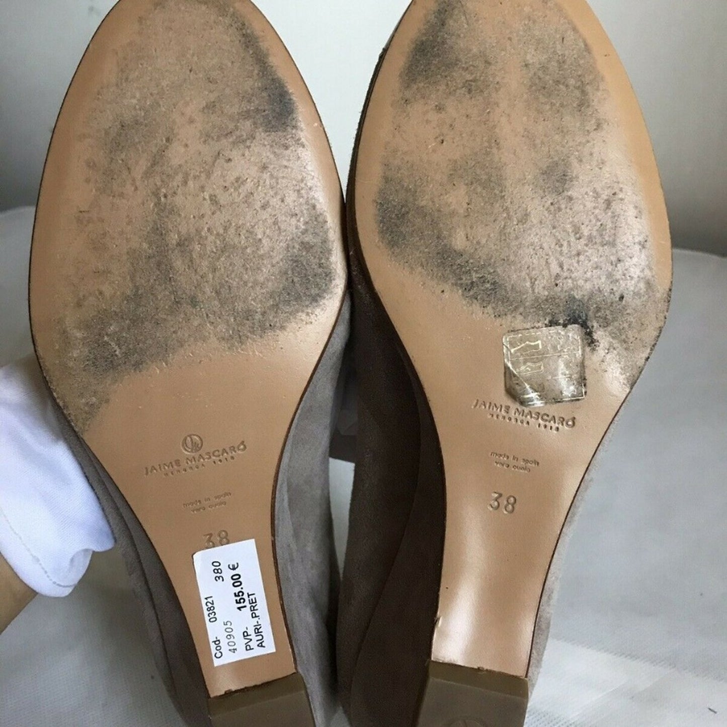 MASCARO Nude Wedge Shoes