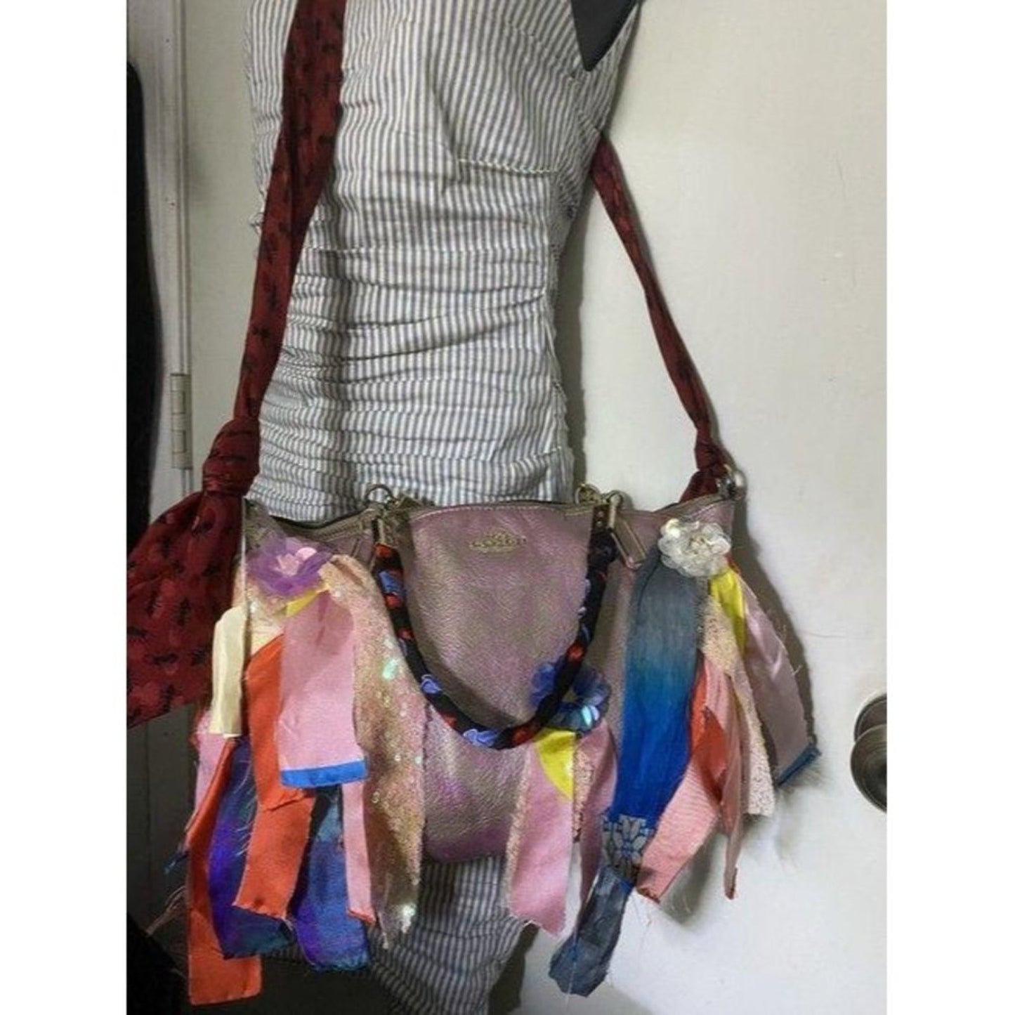 Coach shoulder bag w hand shoulder customized by m