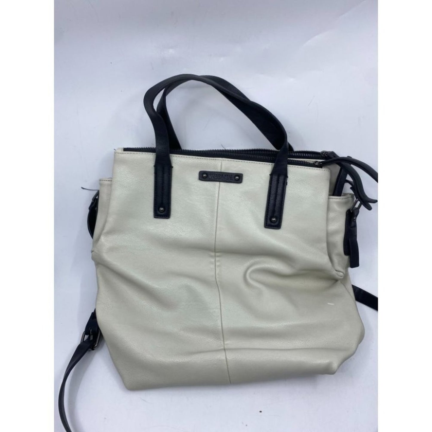 Kenneth Cole White Large Leather Crossbody Bag