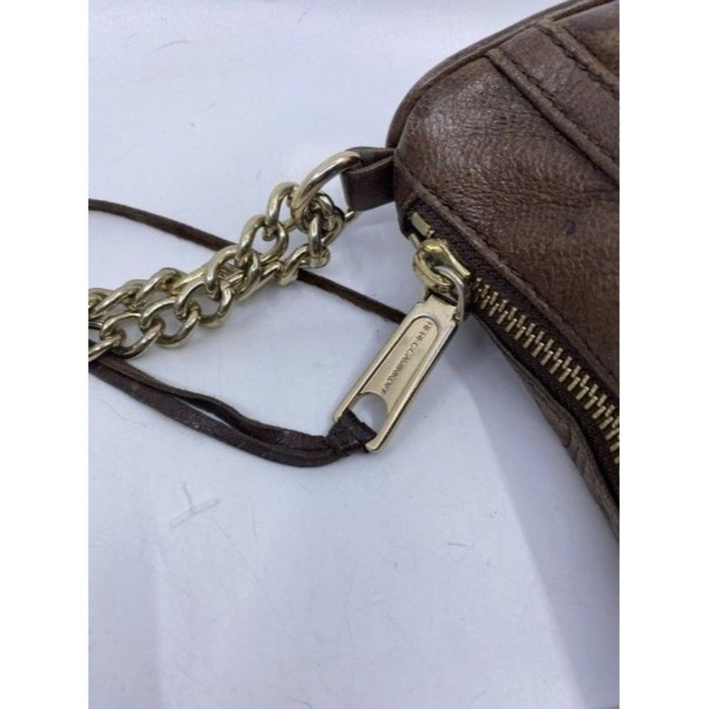Rebecca Minkoff Unique Front Clasp Dual Compartment Brown Leather Should…