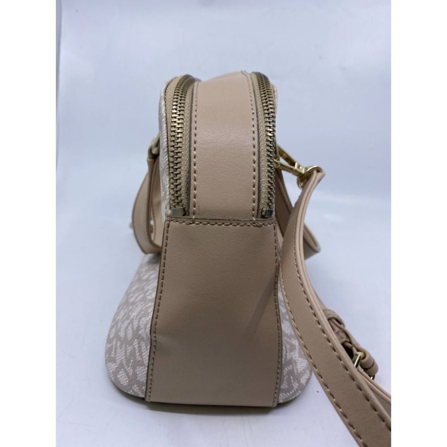DKNY Tan Gray Faux Leather Crossbody Bag