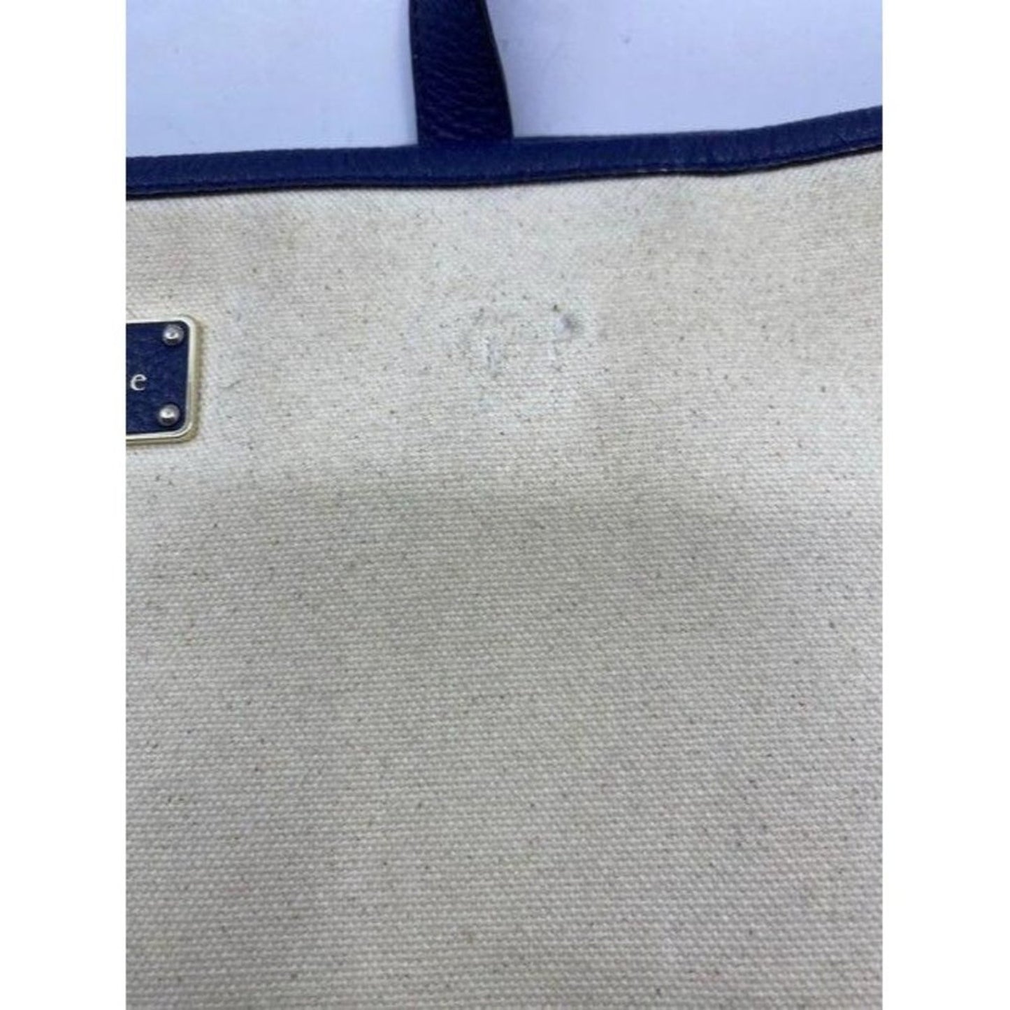 kate spade creamblue fabric shoulder bag