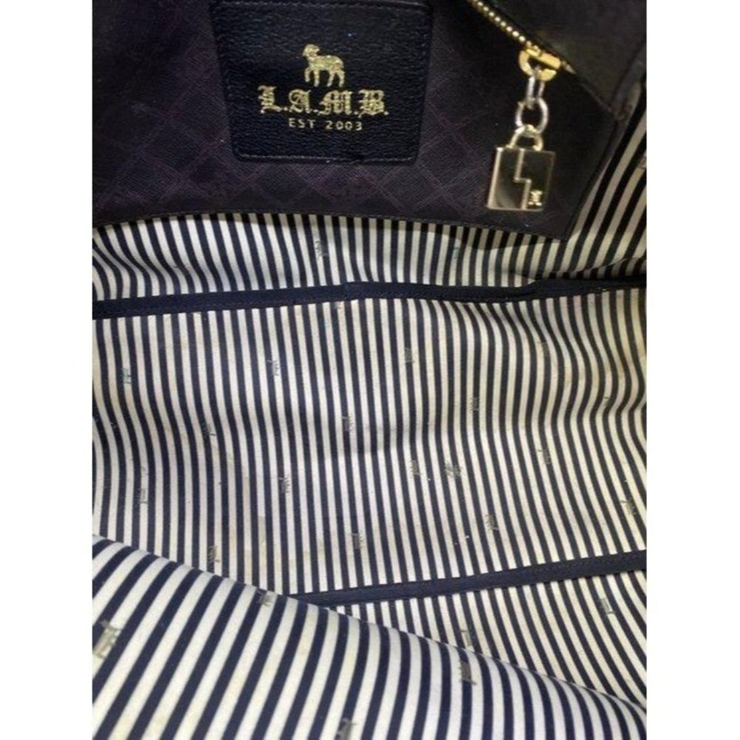 lamb shopping xl l black tan coated canvas tote