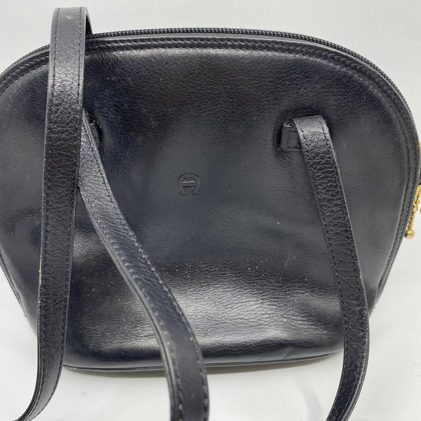 Etienne Aigner Black Leather Shoulder Bag