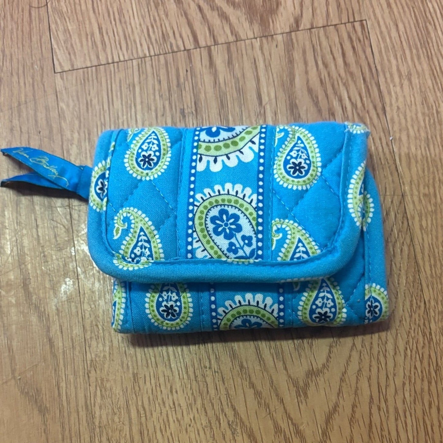 Vera Bradley Blue and Green Paisley Wallet