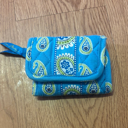 Vera Bradley Blue and Green Paisley Wallet
