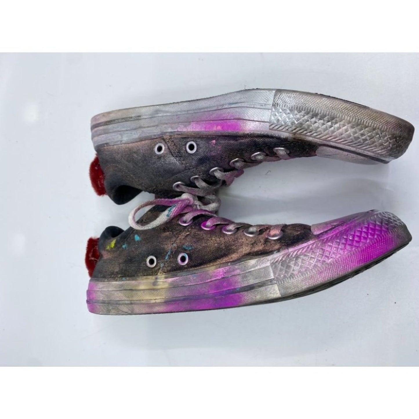 Converse Sneakers Customized Silver Pink Women's 7