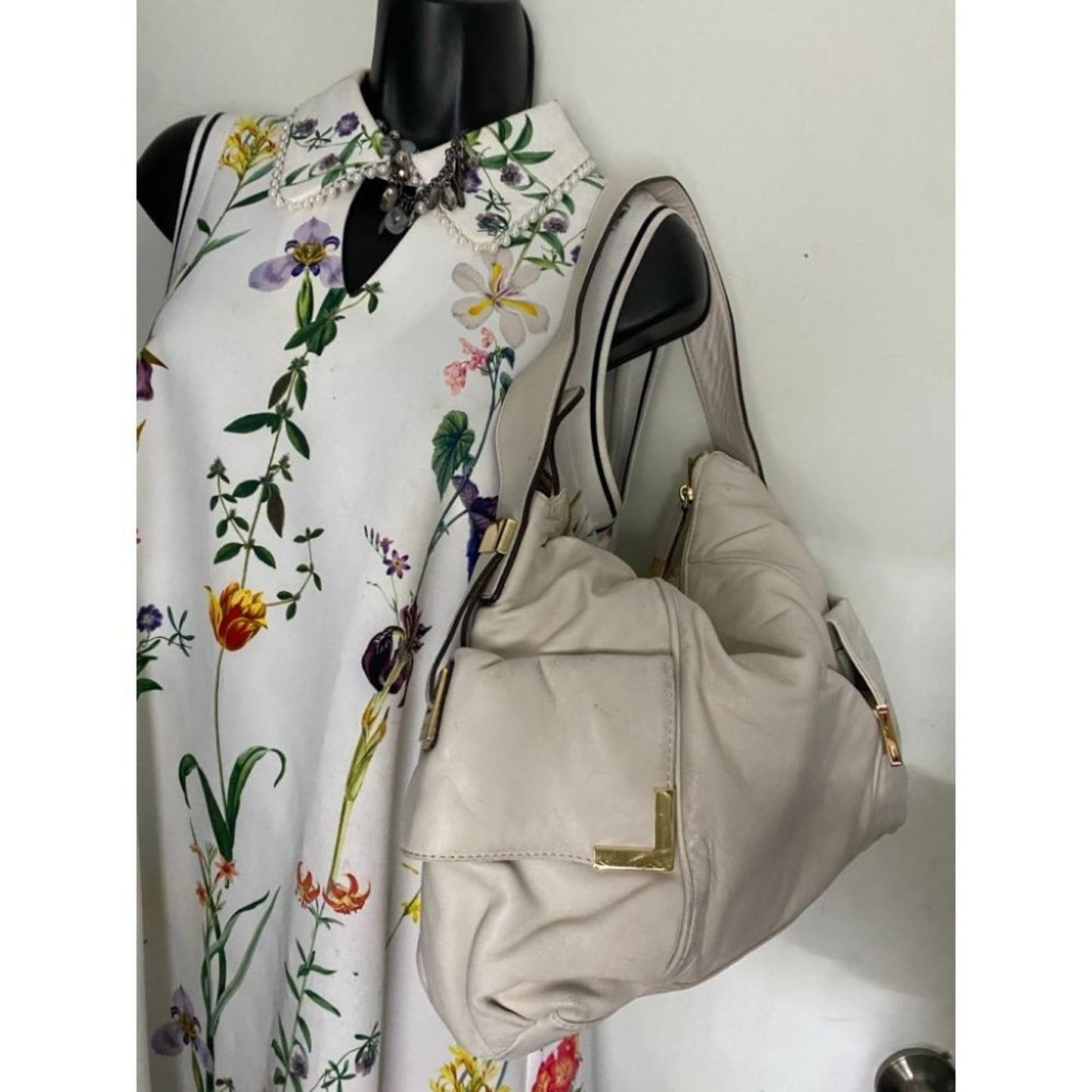 Michael Kors White Large Hobo Bag