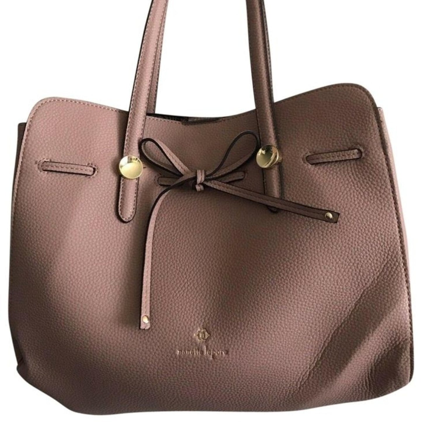 NANETTE LEPORE Large Leather Dusty Pink Handle Bag
