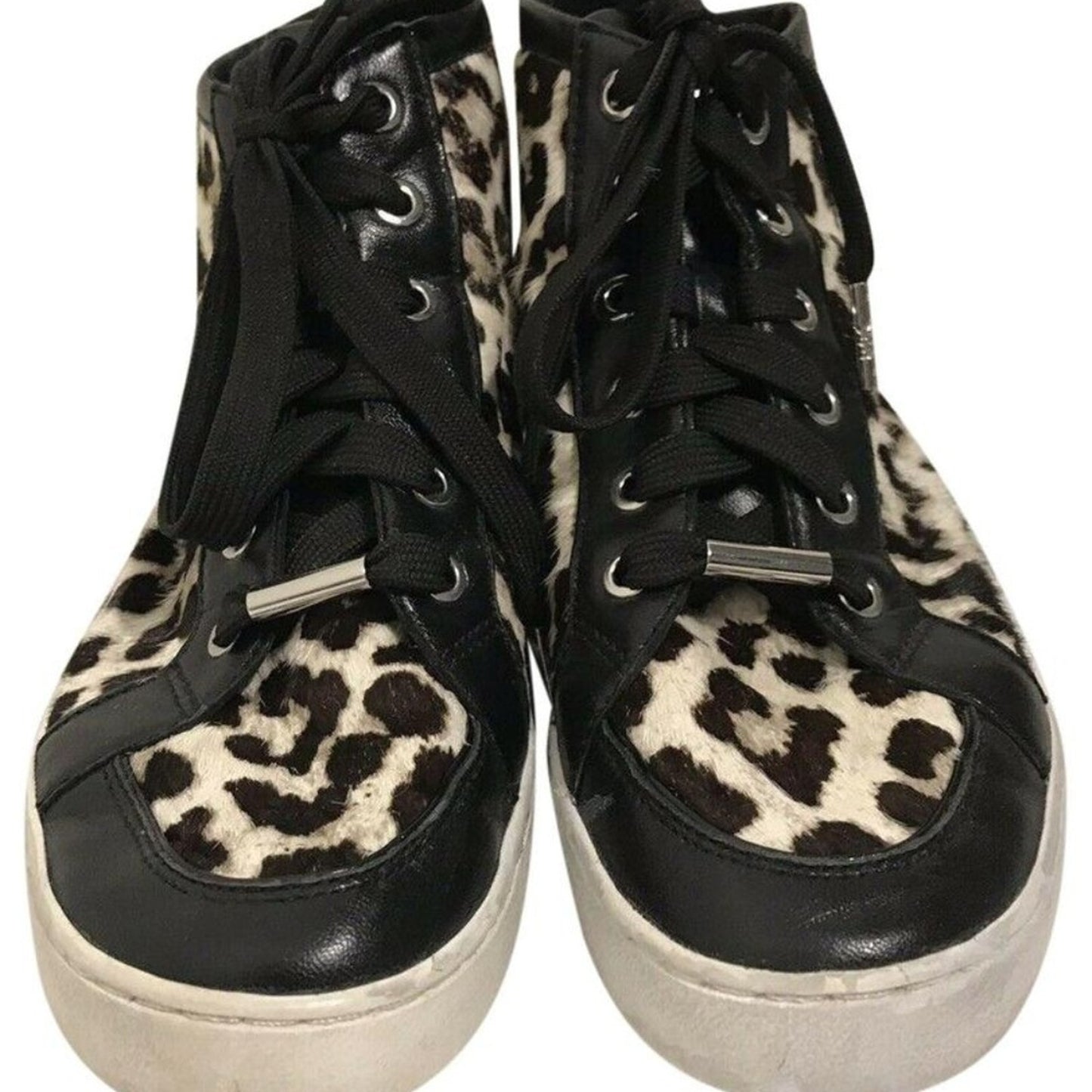 MICHAEL KORS Mid Top Pony hair Sneakers Size 6