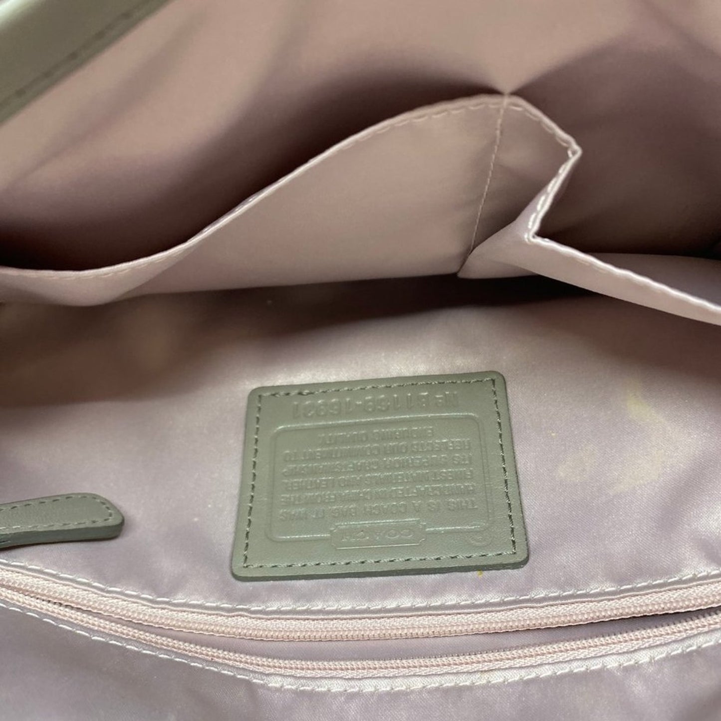 Coach Medium Gray Leather Crossbody Bag/Handbag