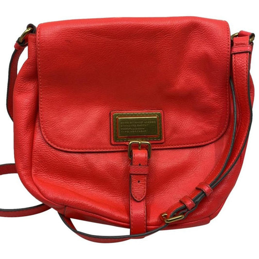 Marc Jacobs Orange Grain Leather Crossbody Bag