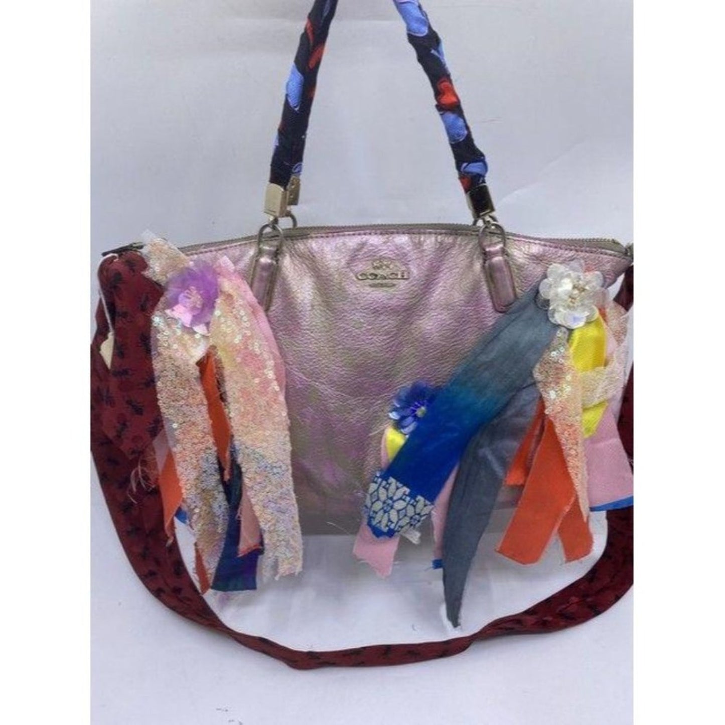 Coach shoulder bag w hand shoulder customized by m