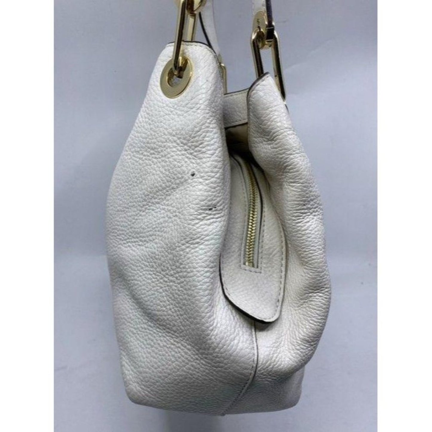 michael kors white leather shoulder bag