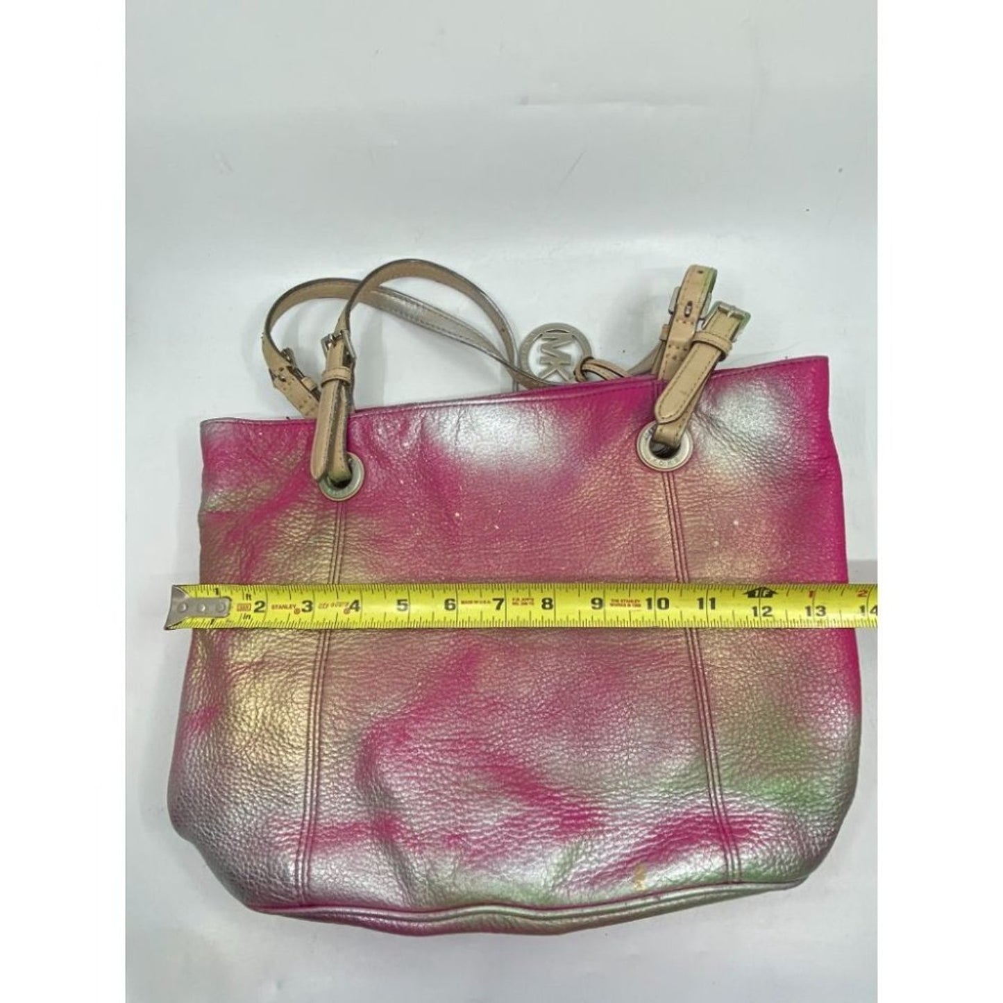 Michael Kors Leather Bag Customized Pink Gold
