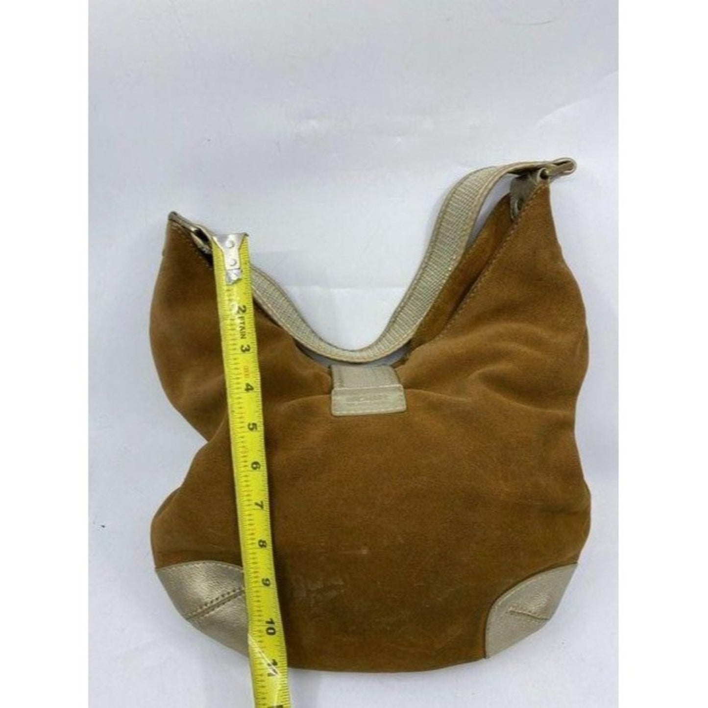 michael kors orange silver suede leather hobo bag