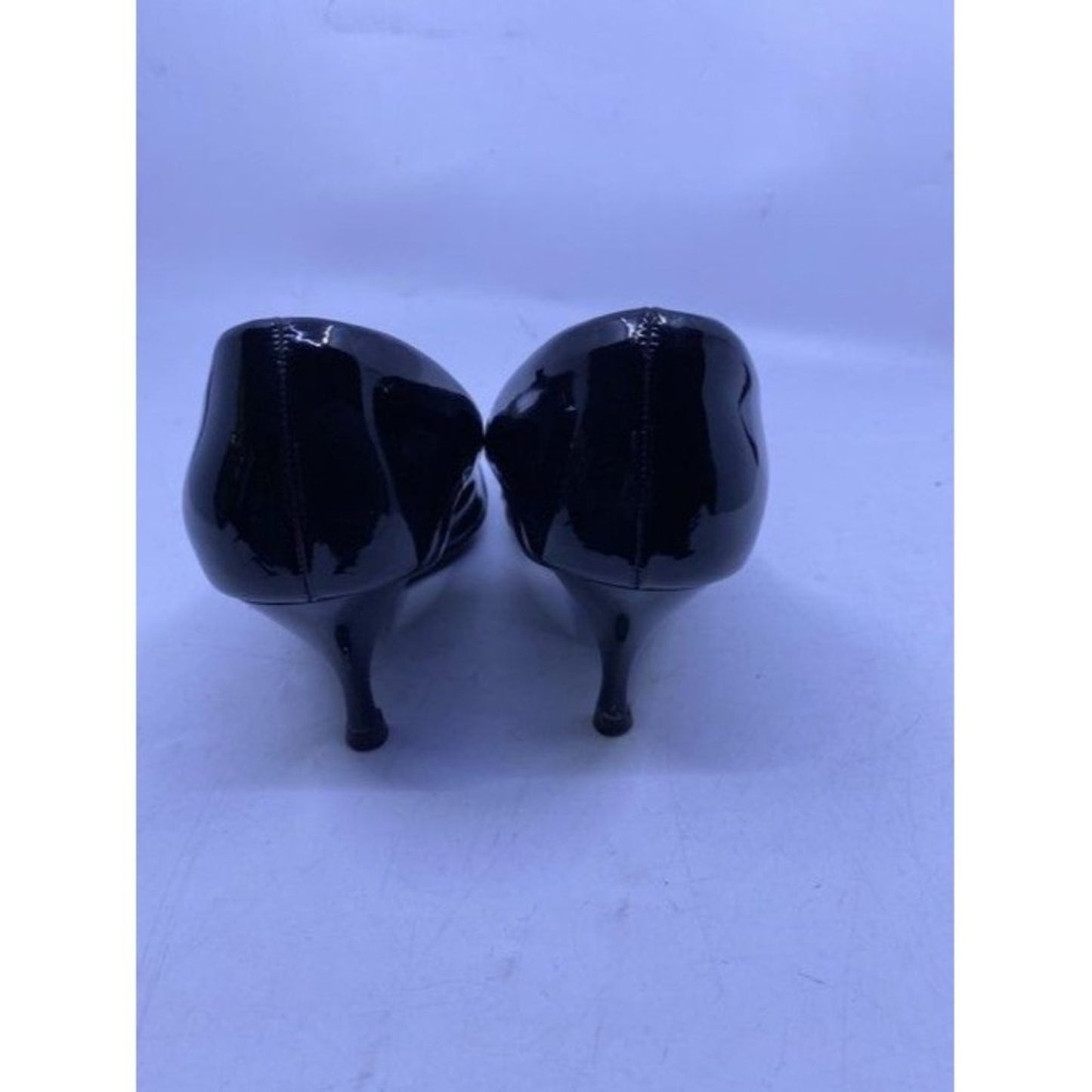Salvatore Ferragamo Black Ribes Open Toe Bow Pumps Size Us