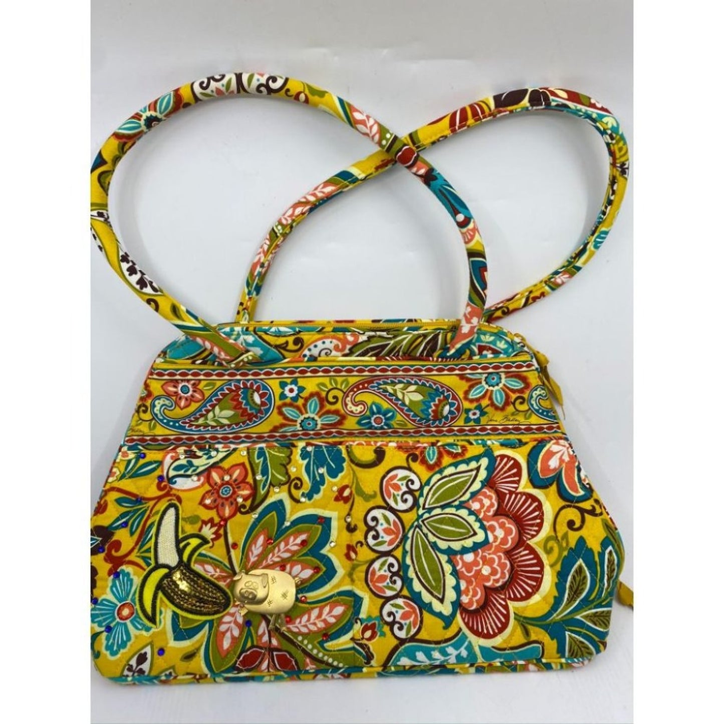 VERA BRADLEY Quilted Tote Bag w/ Wallet Yellow