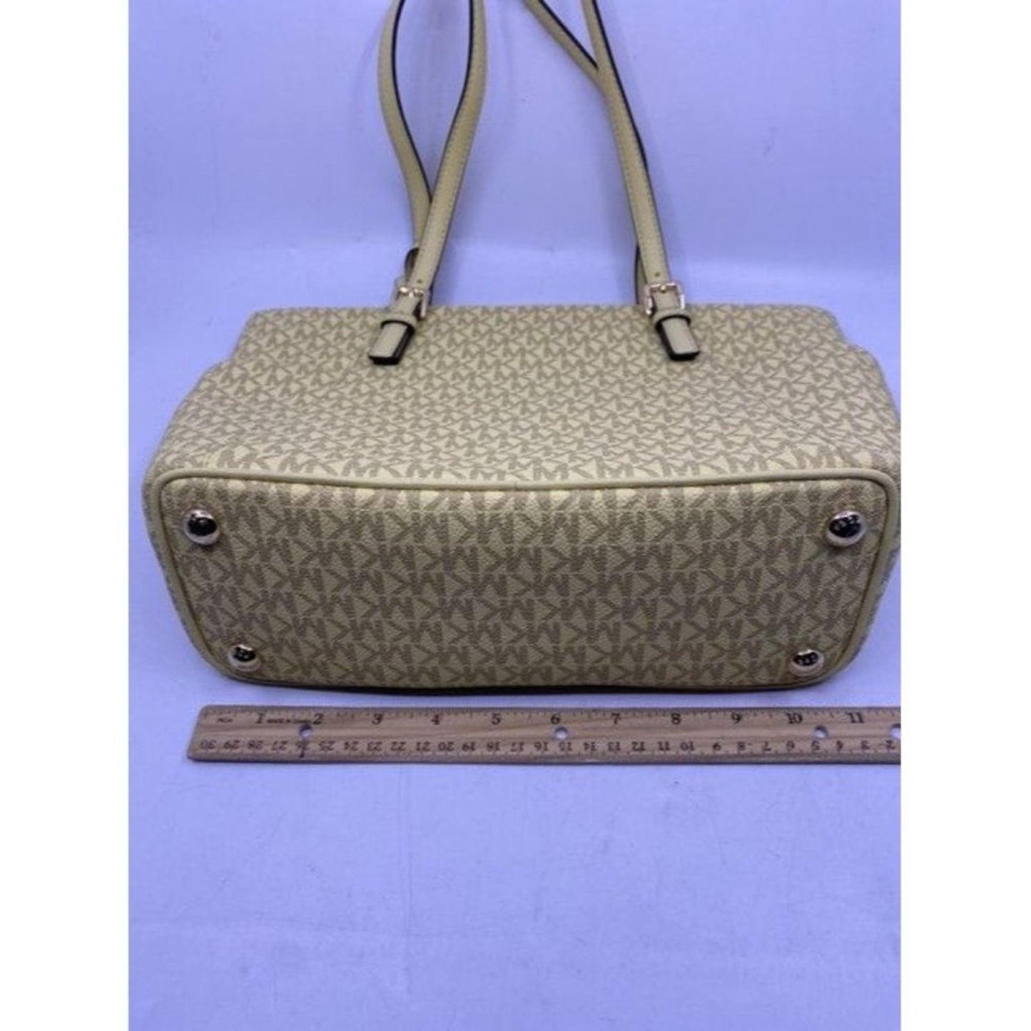 Michael Kors East West New Jet Set Top Zip Tote Buttercup Saffiano Leath…