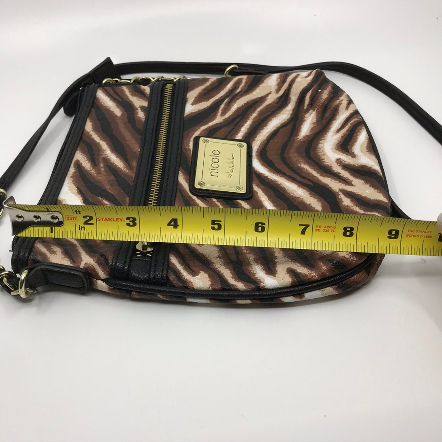 Nichole Tiger Skin Pattern Crossbody Bag