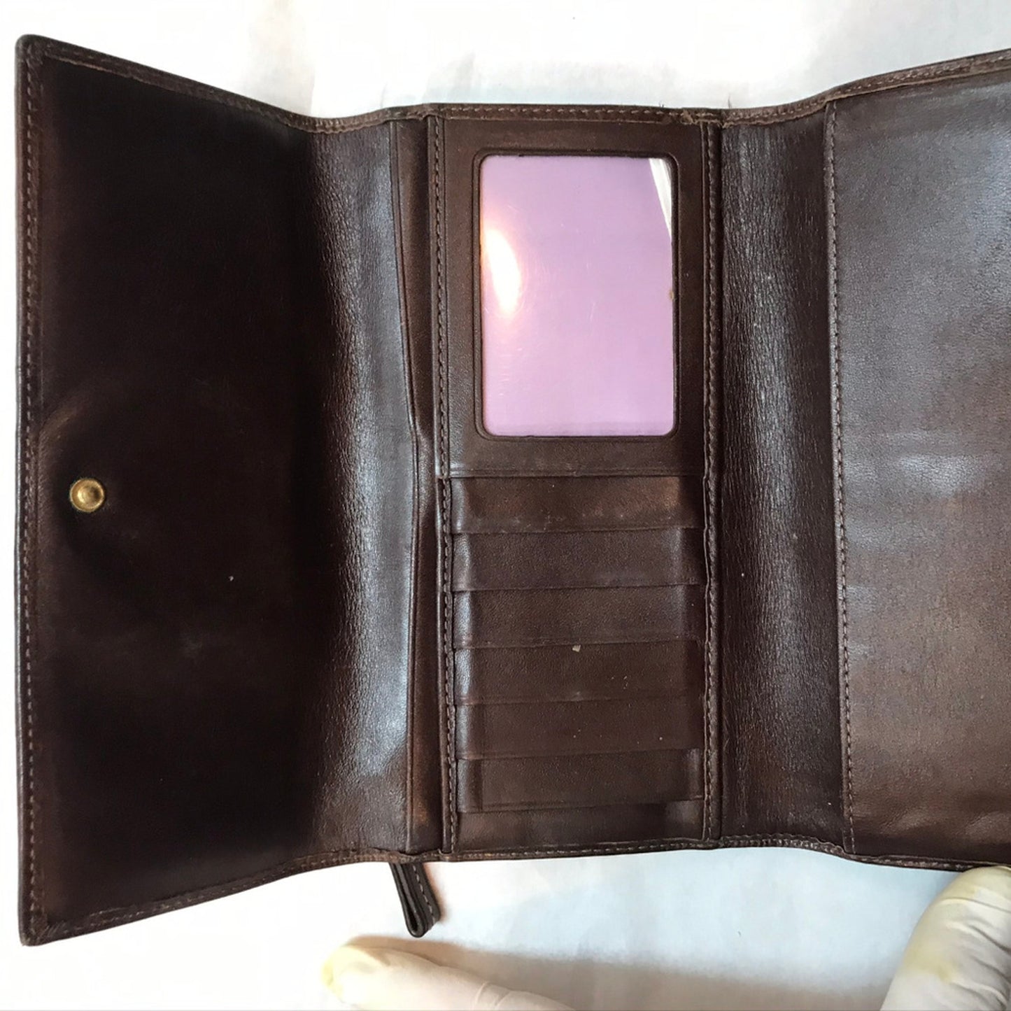Coach Tan Brown C Jacquard Design Wristlet