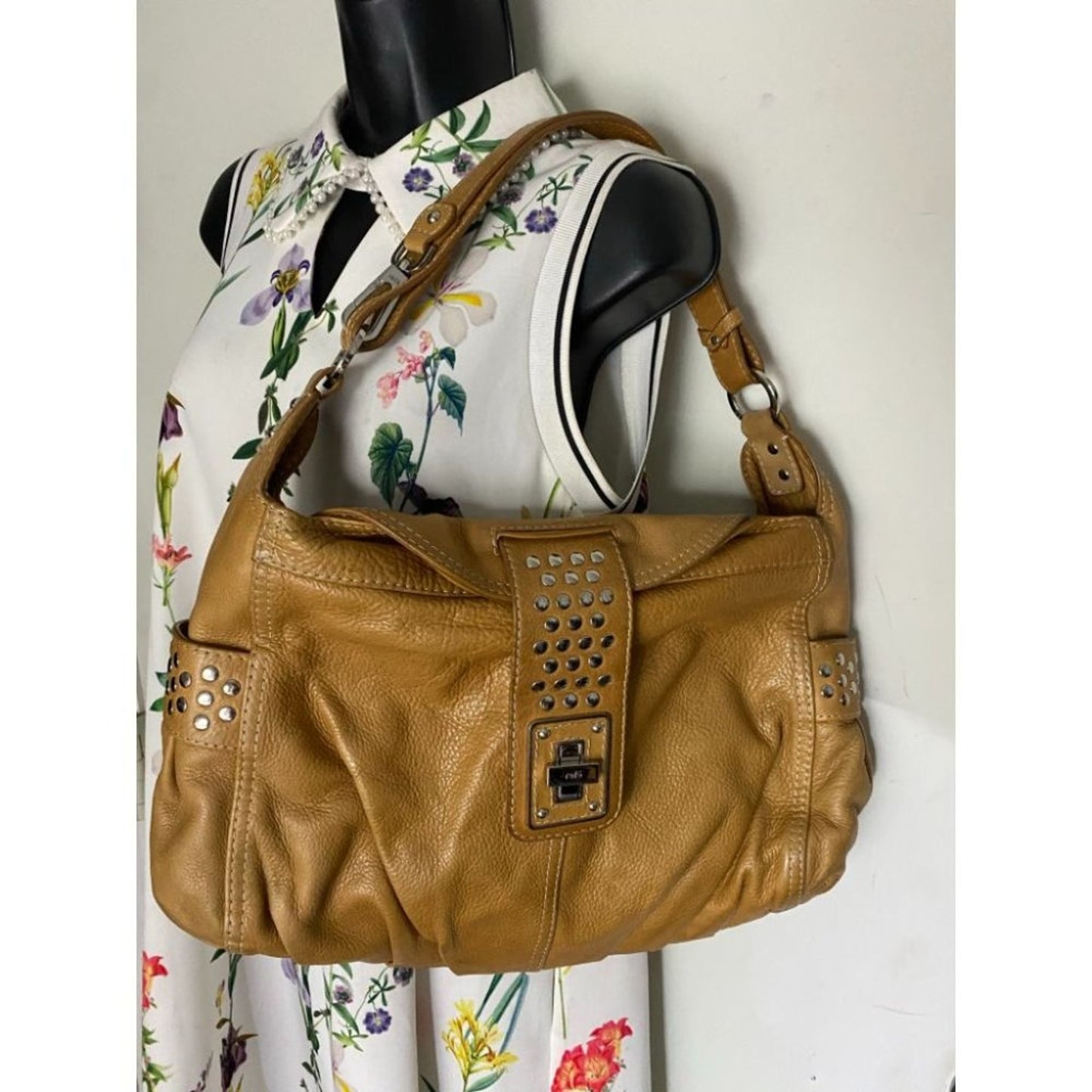 Rafe Tan Large Leather Shoulder/Crossbody Bag