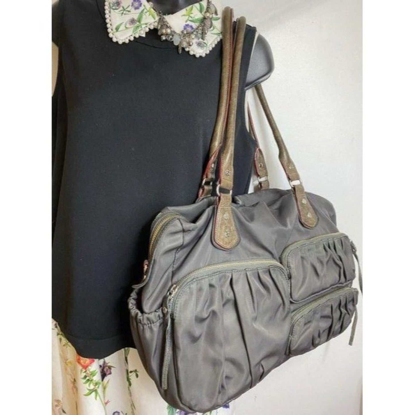 mz wallace bag black fabric tote